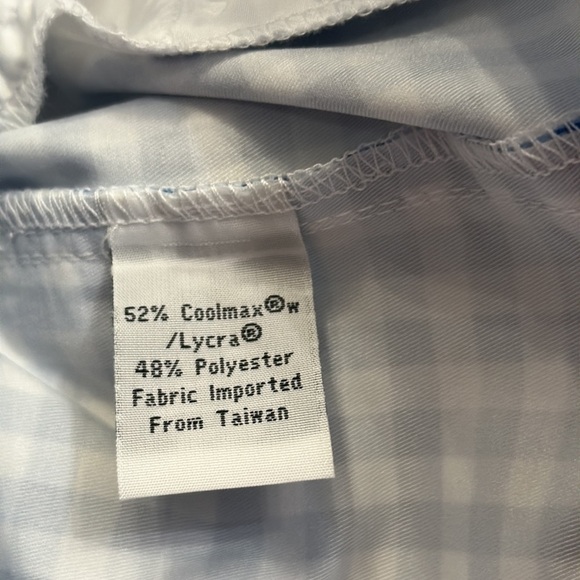 NWOT Women’s GG Blue Mod Gingham Coolmax Lycra & Polyester Ankle Golf Pants 10 - Picture 8 of 8